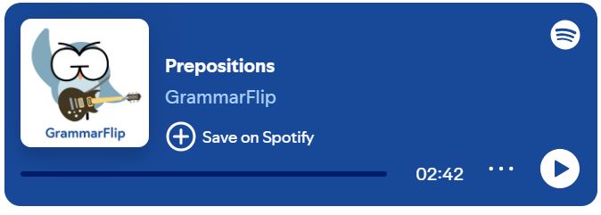 Prepositions Song