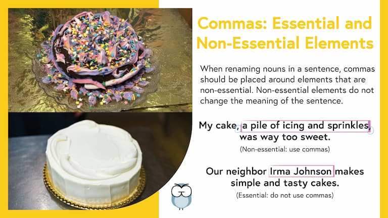 Commas Essential Non-Essential-Elements