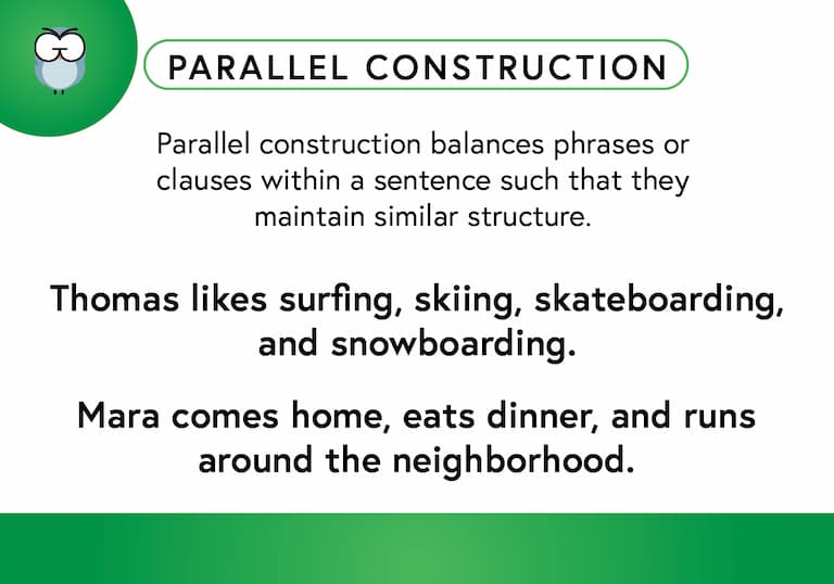 Parallel Construction Def Card-FINAL Parallel Construction in Writing
